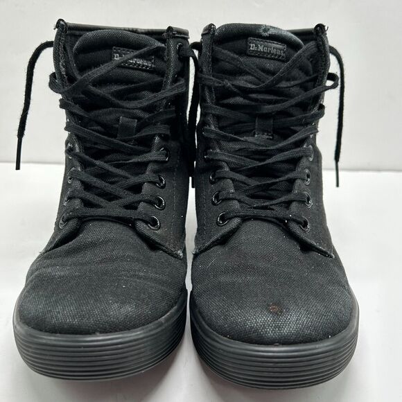 Dr. Martens Ankle Boots Size 5 L Air Wair Sheridan Black Matte Softwair Footbed - Picture 2 of 13